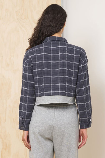 Flannel Shirt w/ French Terry Hem | Vintage Havana