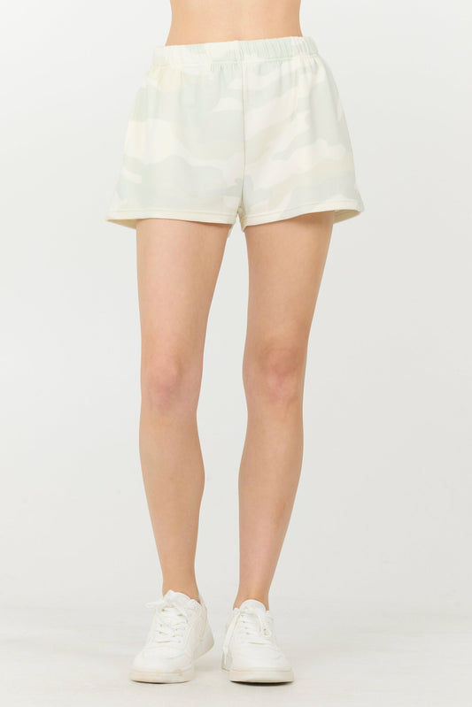 Spring Camo Printed Cloud Fleece Shorts | Vintage Havana