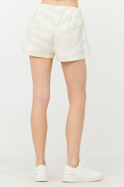Spring Camo Printed Cloud Fleece Shorts | Vintage Havana