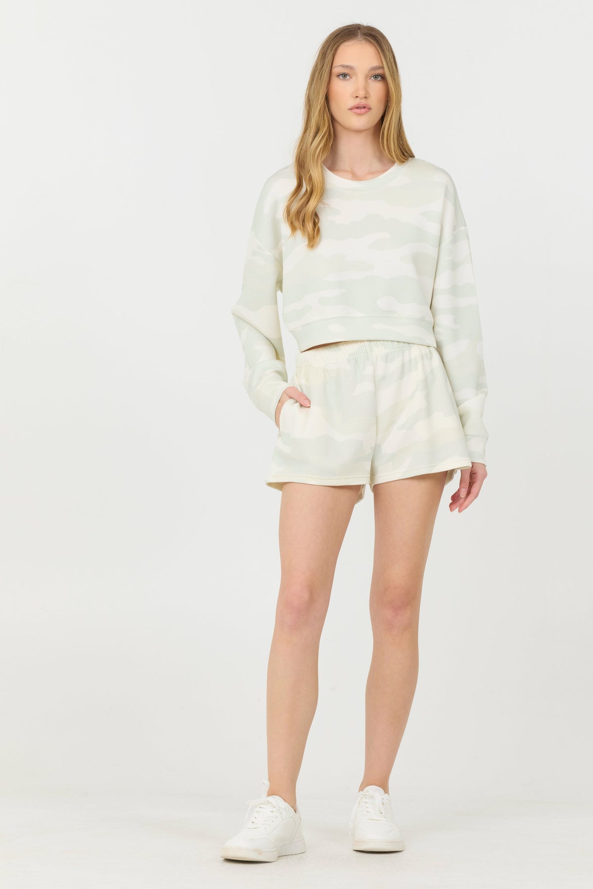 Spring Camo Printed Cloud Fleece Shorts | Vintage Havana