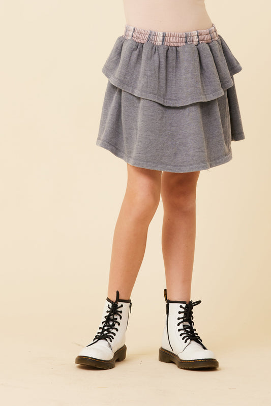 Plaid Waistband Layered Skirt | Vintage Havana