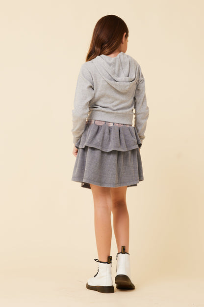 Plaid Waistband Layered Skirt | Vintage Havana