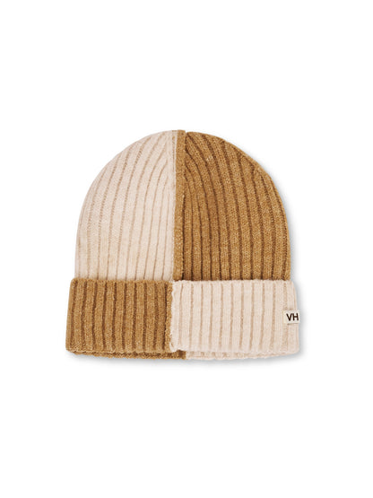 SEAM PATTERN BEANIE - TAN | Vintage Havana