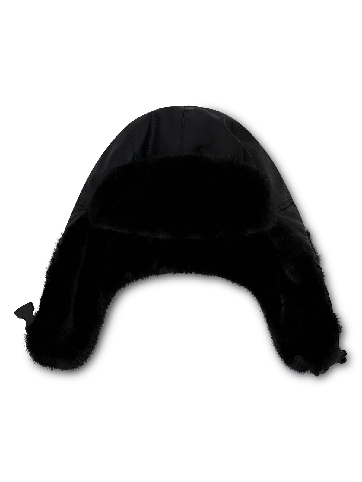 FUR TRAPPER HAT - BLACK | Vintage Havana