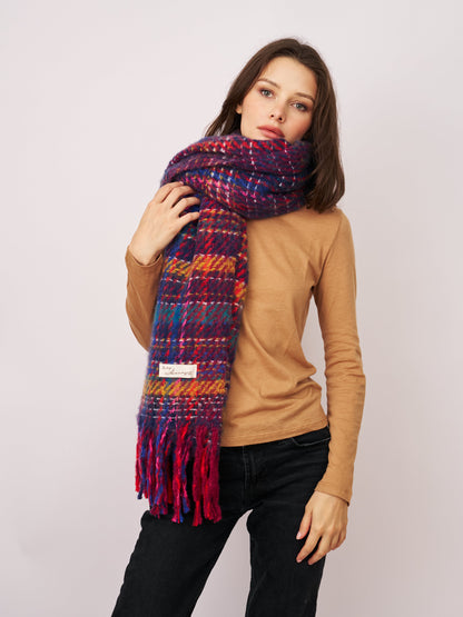BRUSH SCARF - PINK MULTI | Vintage Havana