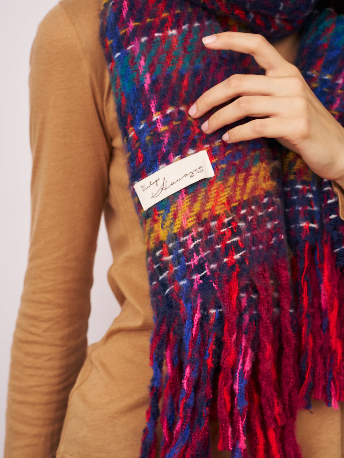 BRUSH SCARF - PINK MULTI | Vintage Havana