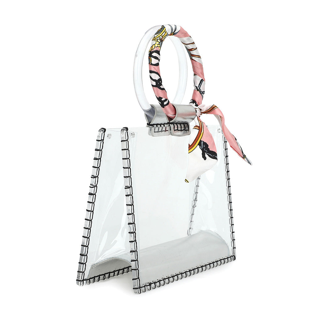 MINI MOLLY - SCARF WHITE PEARL | Vintage Havana
