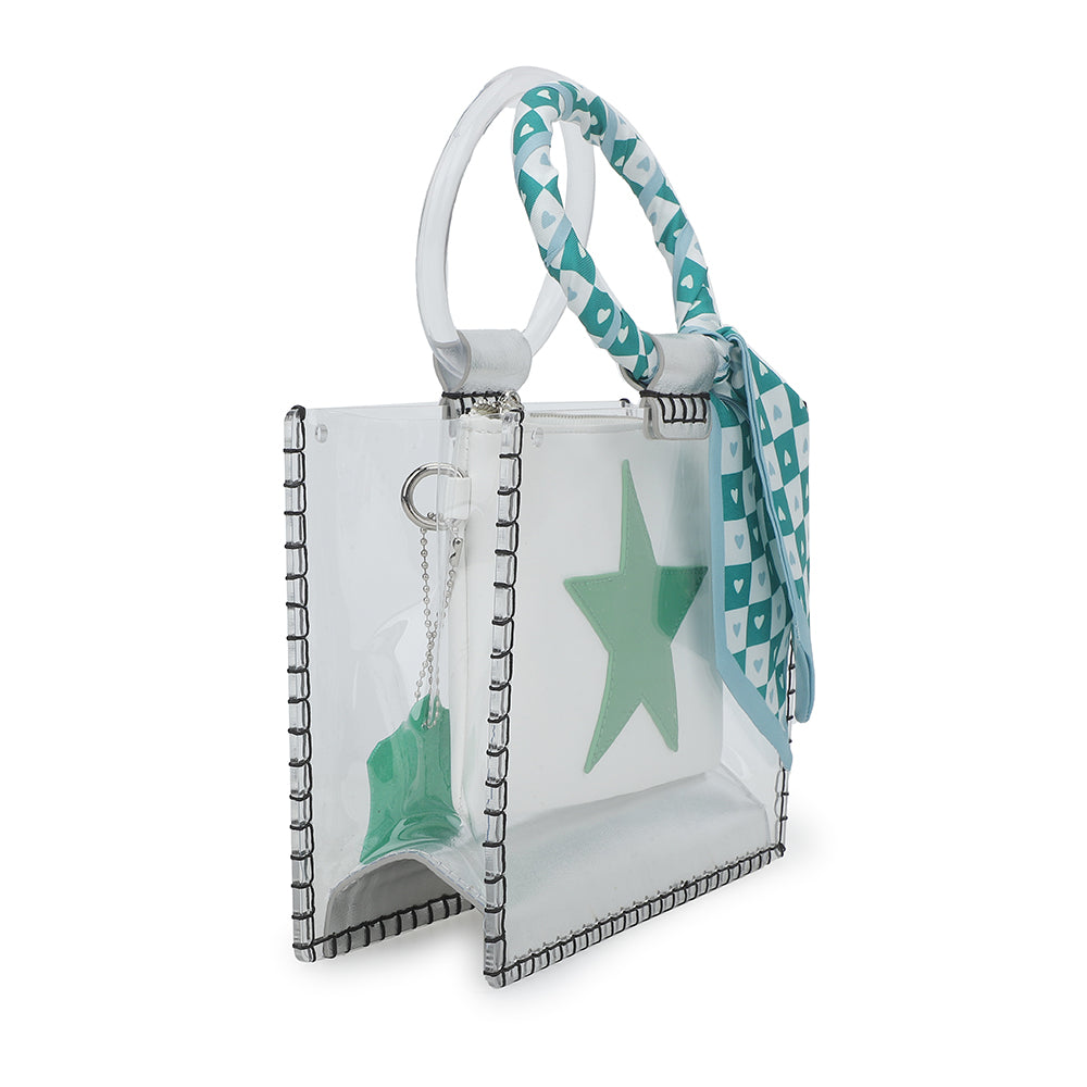 MINI MOLLY - SCARF WHITE GREEN | Vintage Havana