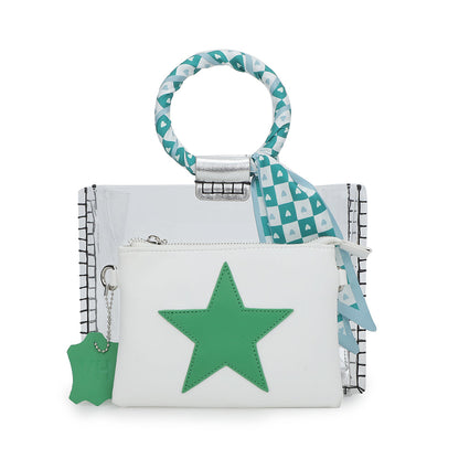 MINI MOLLY - SCARF WHITE GREEN | Vintage Havana