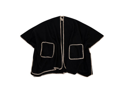 WHIPSTITCH RUANA WITH POCKETS | Vintage Havana