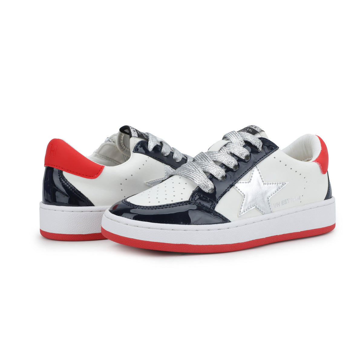 KIDS ARIELLA - WHITE/ PATENT/ NAVY/ RED | Vintage Havana