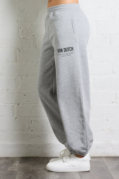 Von Dutch Jogger in Heather Grey | Vintage Havana