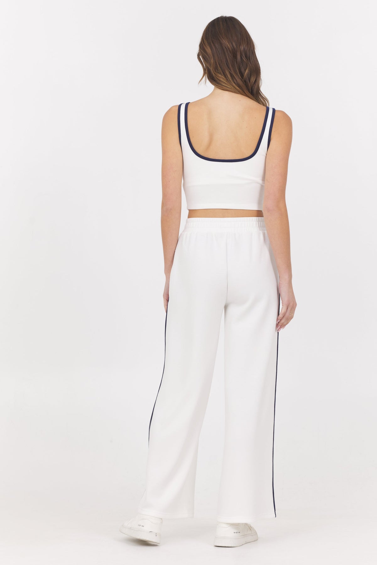 White Navy Cloud w/ Piping Tank | Vintage Havana