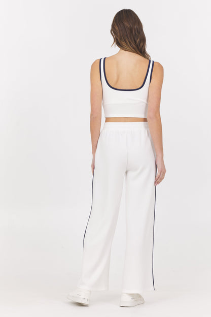 White Navy Cloud w/ Piping Tank | Vintage Havana