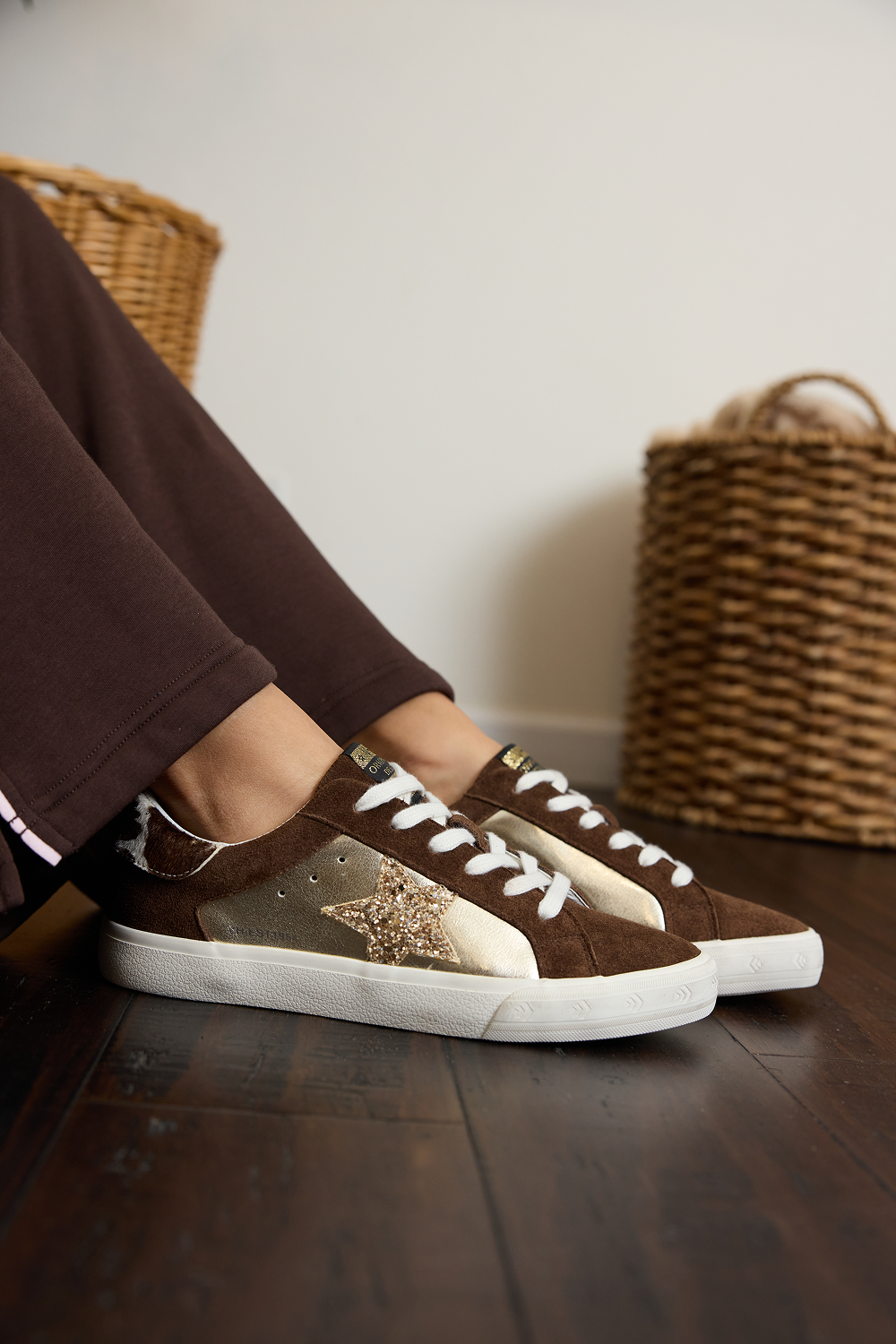 GRANDE - BROWN SUEDE/GOLD FOIL | Vintage Havana