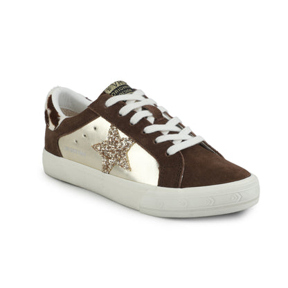 GRANDE - BROWN SUEDE/GOLD FOIL | Vintage Havana