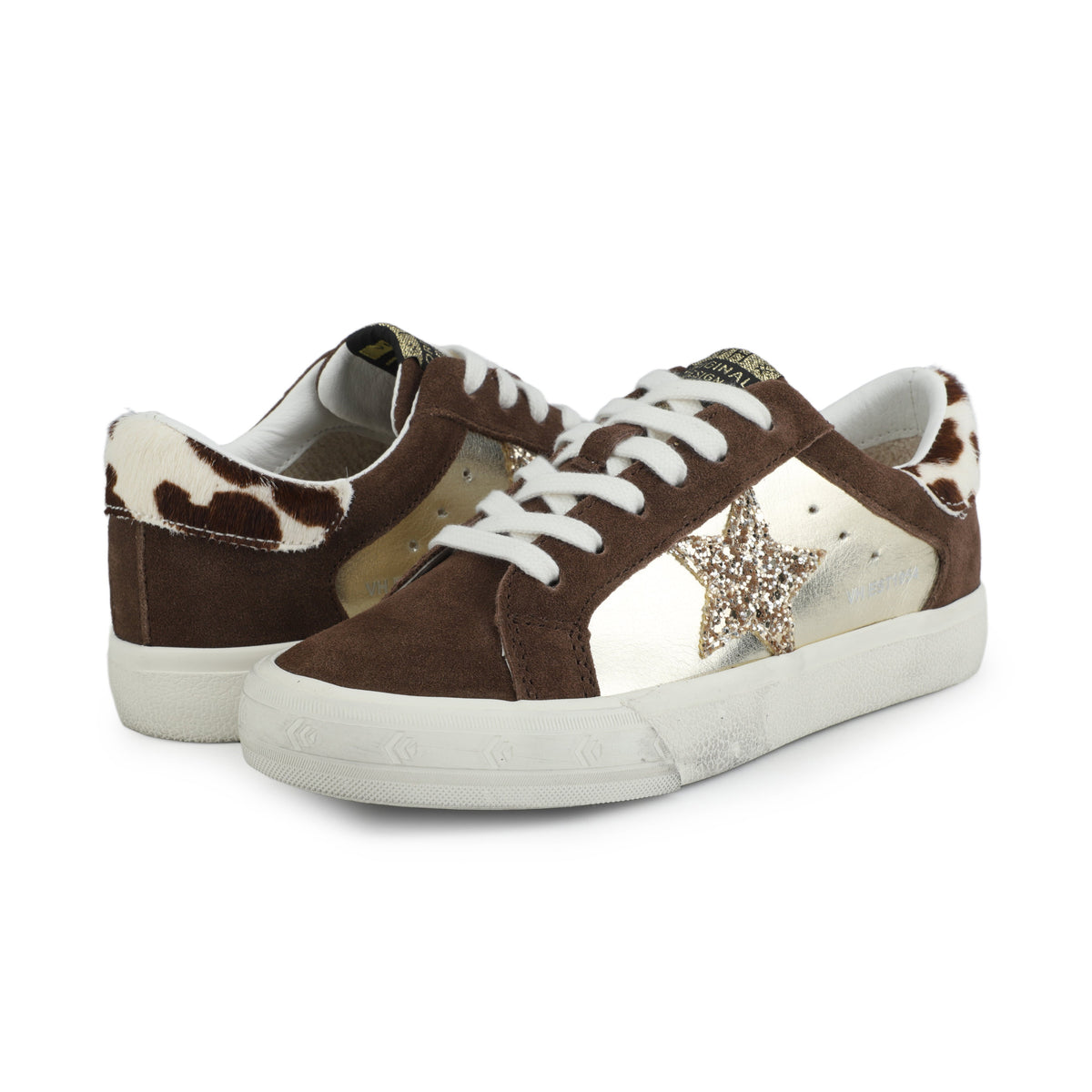 GRANDE - BROWN SUEDE/GOLD FOIL | Vintage Havana