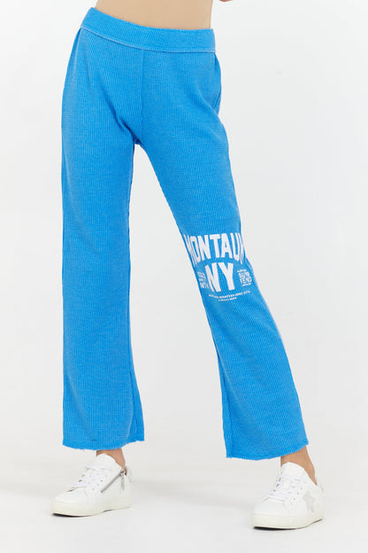 Kids "Montauk" Burnout Thermal Foldover Pant | Vintage Havana