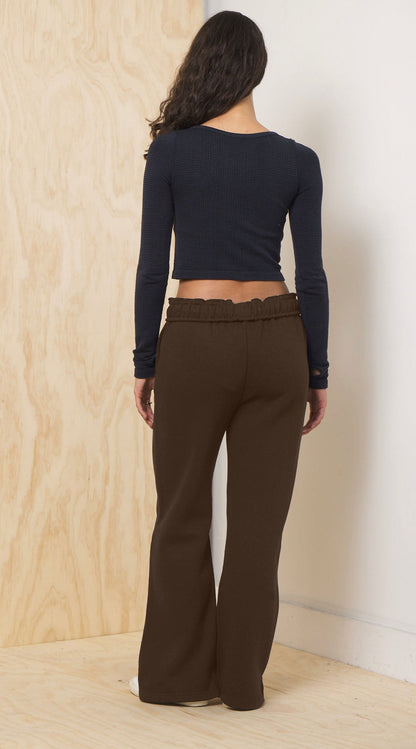 Proweave Fold Over Sweatpants - Chocolate | Vintage Havana