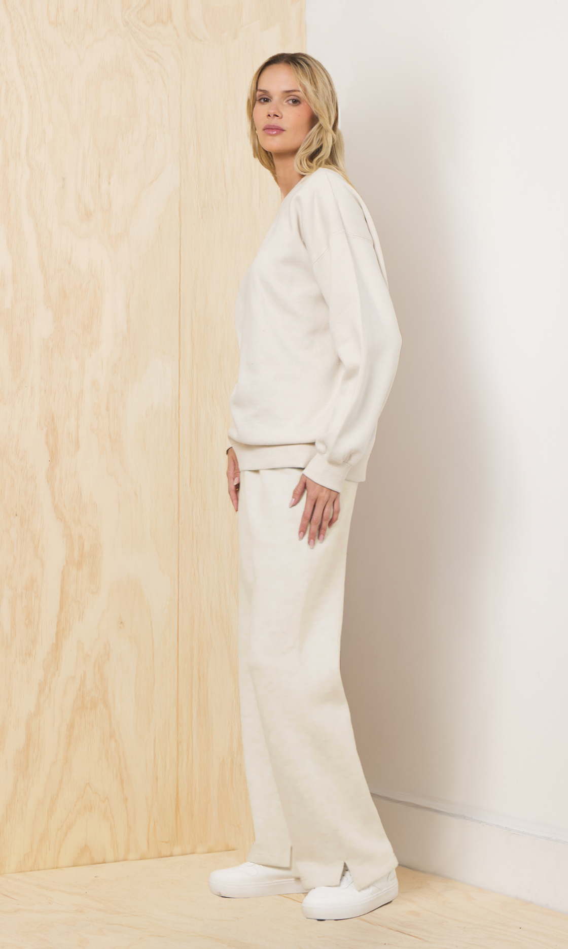 Proweave Fold Over Sweatpants - Bone | Vintage Havana