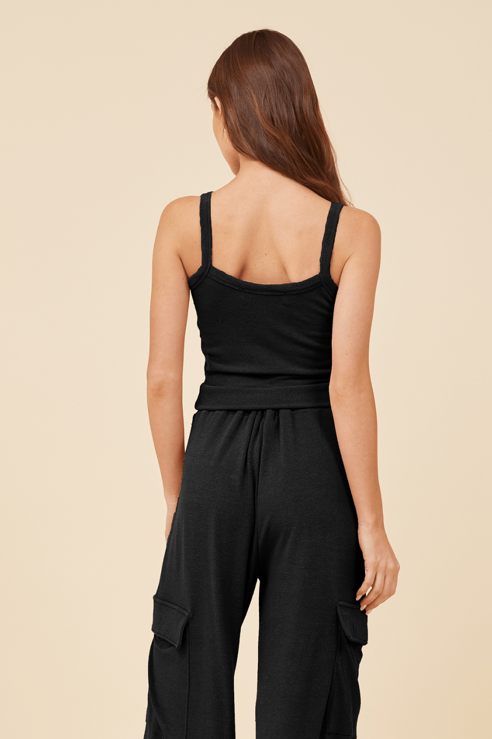 Black Knit Terry Tank | Vintage Havana