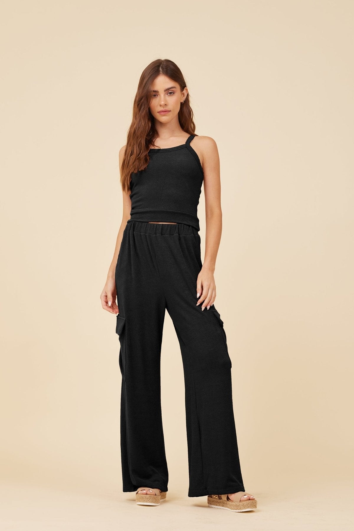 Black Knit Terry Tank | Vintage Havana