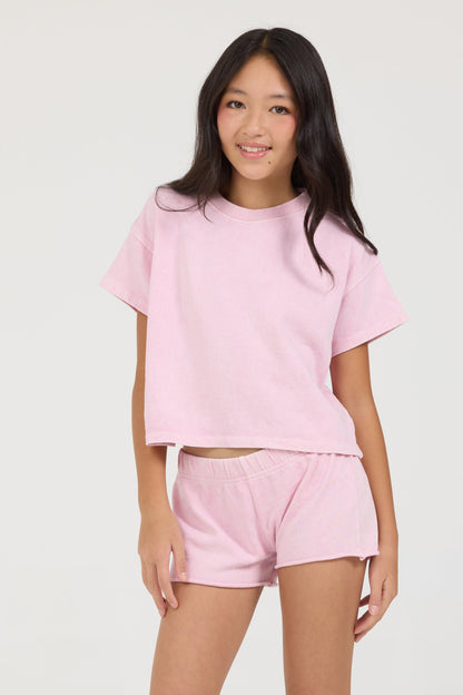 Kids Washed Raw Boxy Tee | Vintage Havana