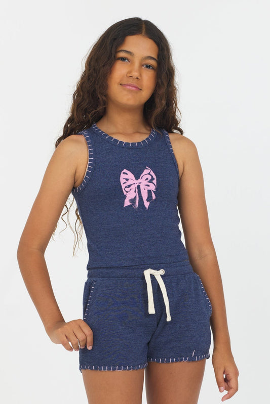 Navy Bow Stitch Tank | Vintage Havana