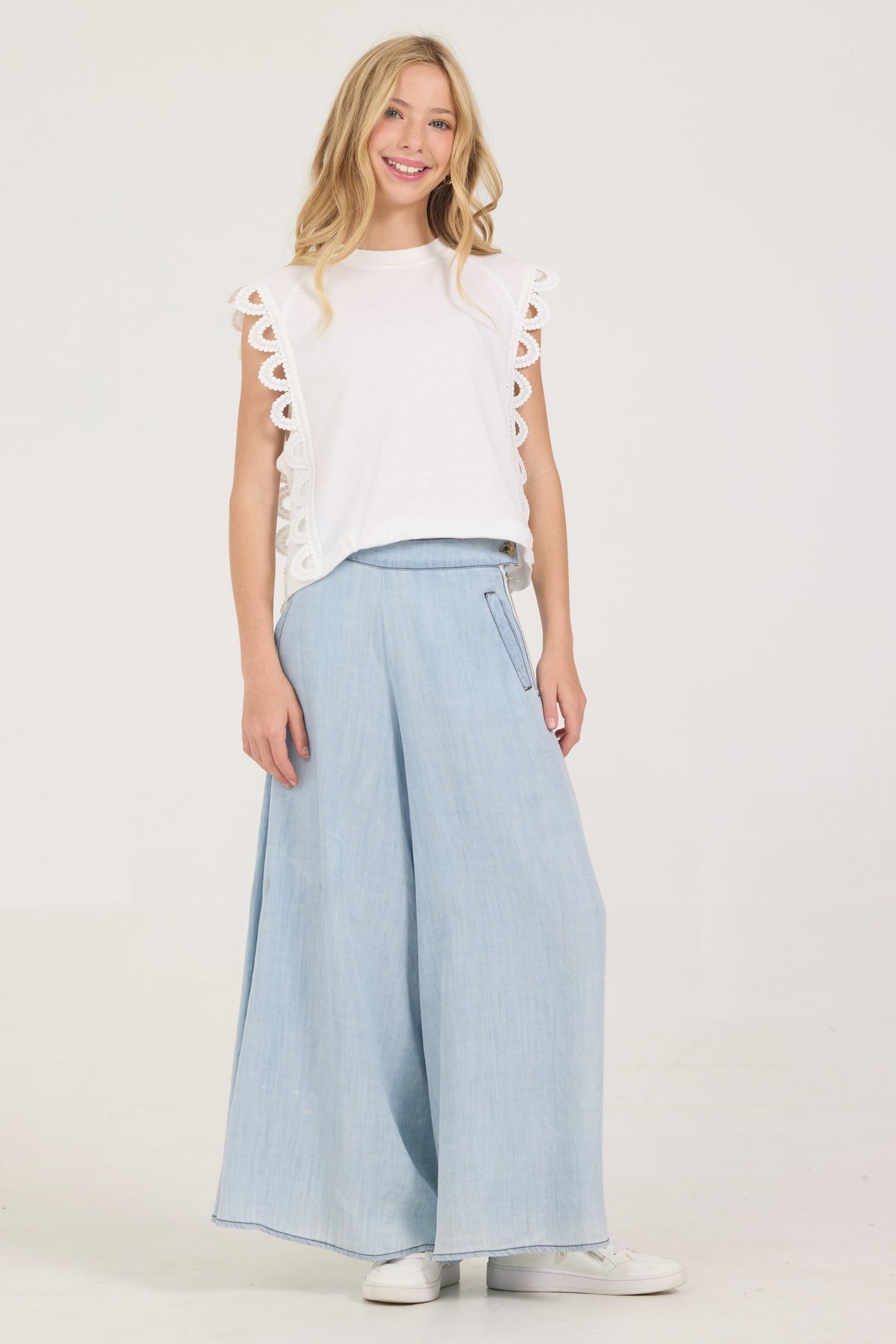 Kids Faux Denim Elastic Pant | Vintage Havana