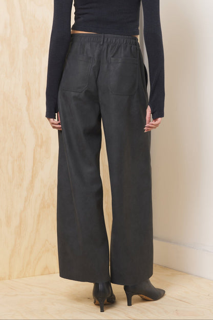 Faux Leather Wide Leg Pant | Vintage Havana