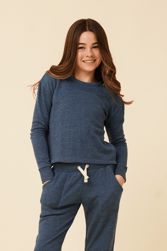 Distressed Neckline Crewneck | Vintage Havana