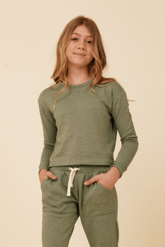 Distressed Neckline Crewneck | Vintage Havana
