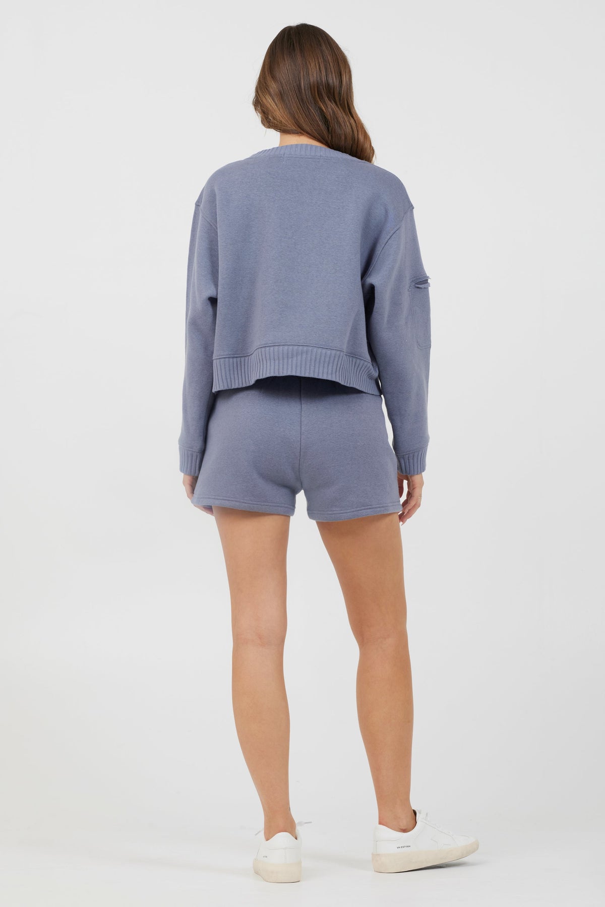 Storm Blue Essential Fleece Crewneck | Vintage Havana