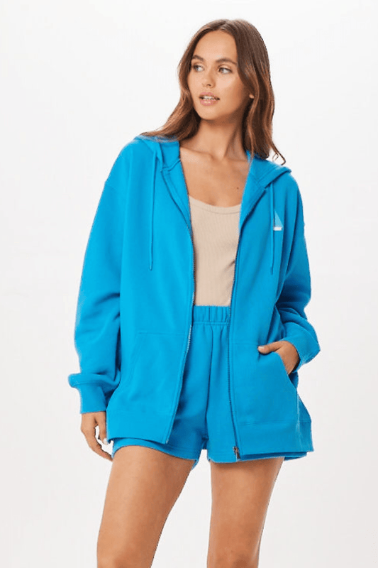 Bright Blue St. Tropez Jet Setter Surf Wash Zip Up | Vintage Havana