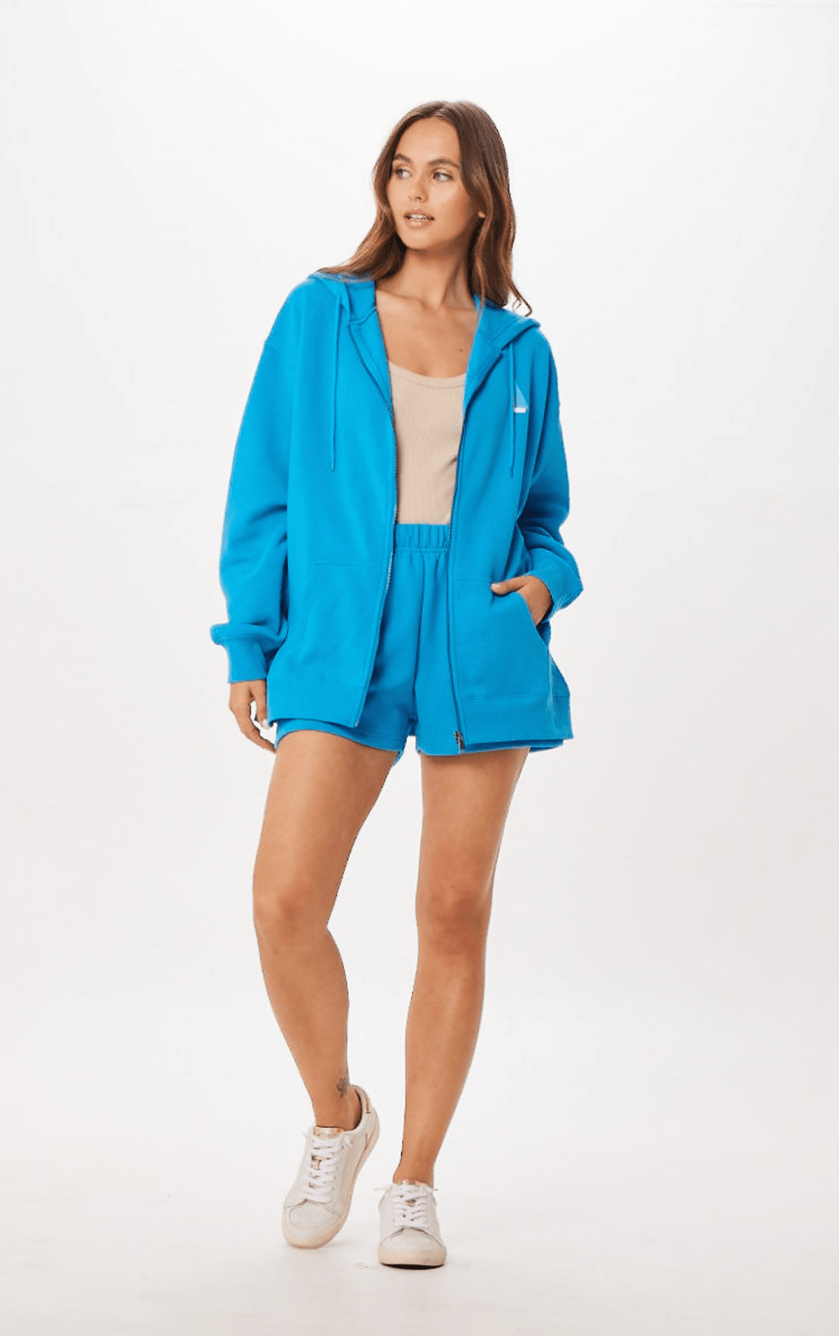 Bright Blue St. Tropez Jet Setter Surf Wash Zip Up | Vintage Havana