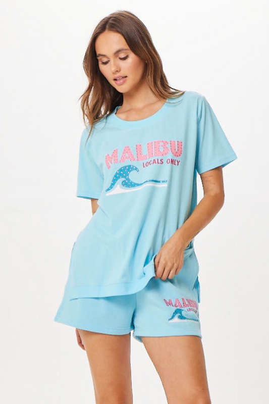 Tropical Blue Malibu Jet Setter T-Shirt | Vintage Havana
