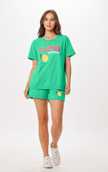 Surf Green Capri Jet Setter T-Shirt | Vintage Havana