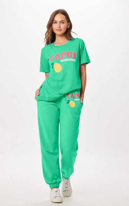 Surf Green Capri Jet Setter T-Shirt | Vintage Havana