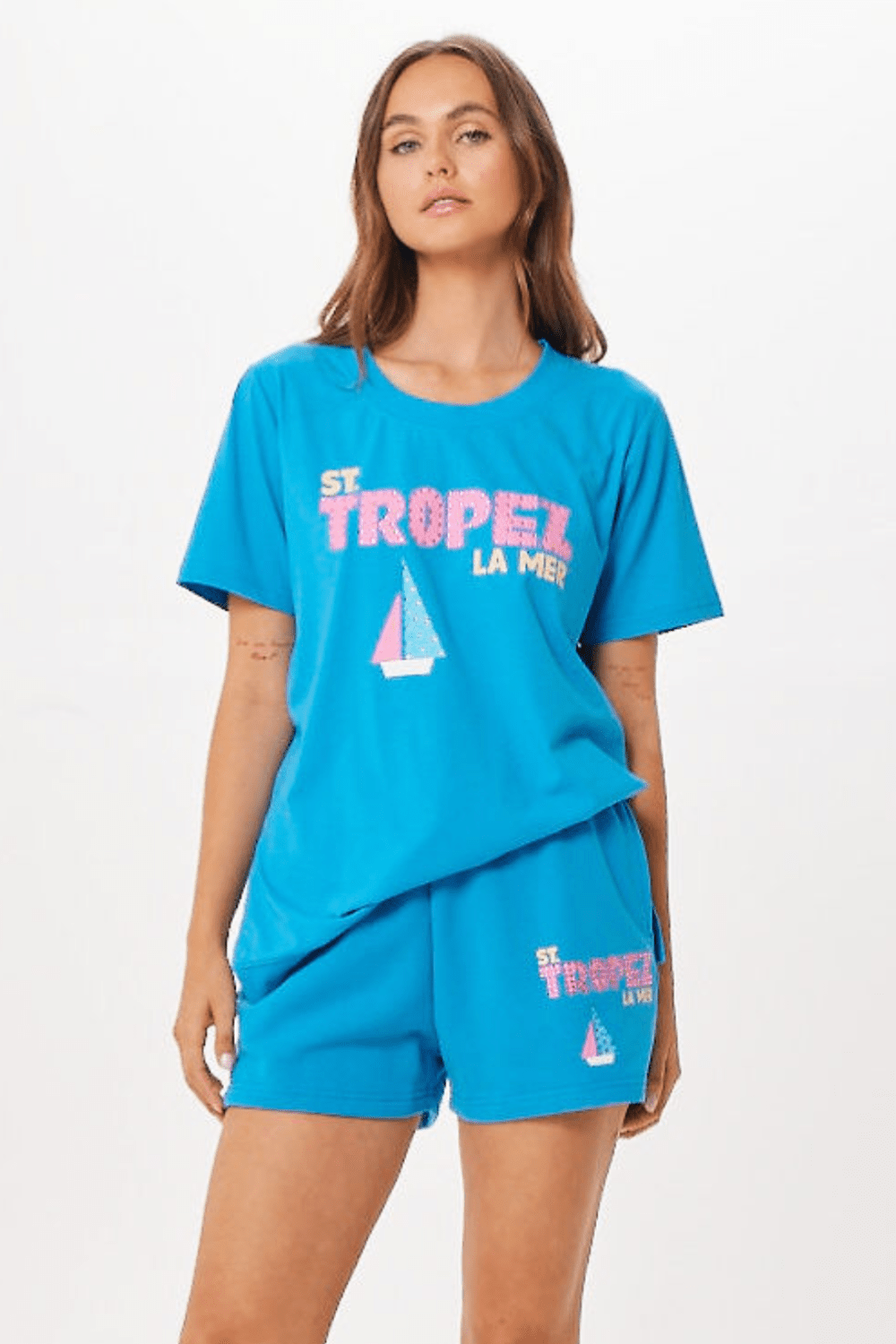 Bright Blue St. Tropez Jet Setter T-Shirt | Vintage Havana