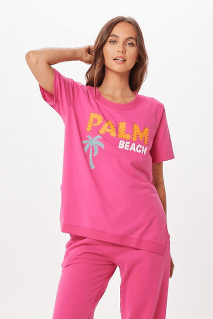 Hot Pink Palm Beach Jet Setter T-Shirt | Vintage Havana