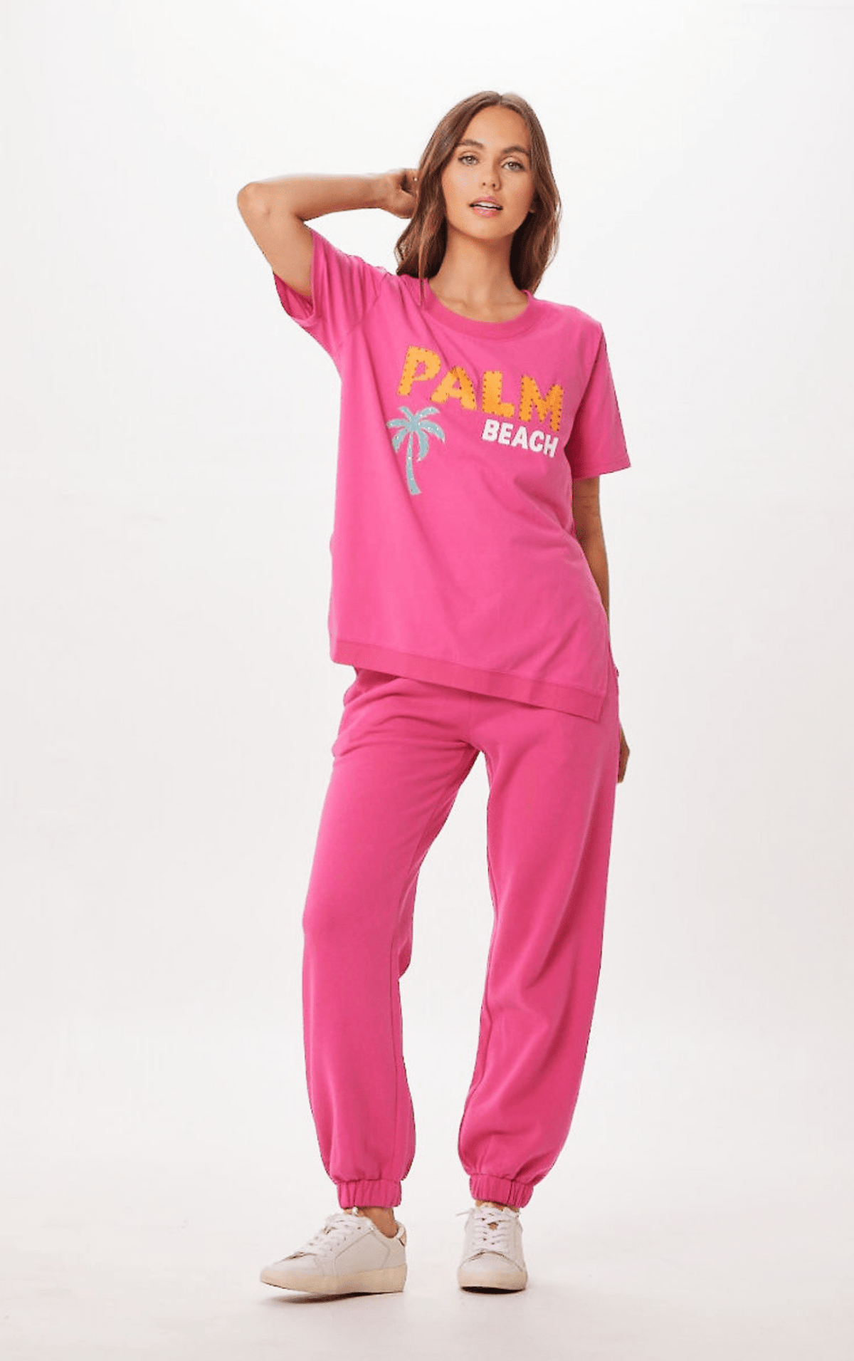 Hot Pink Palm Beach Jet Setter T-Shirt | Vintage Havana