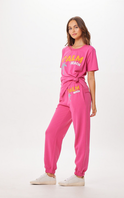 Hot Pink Palm Beach Jet Setter T-Shirt | Vintage Havana