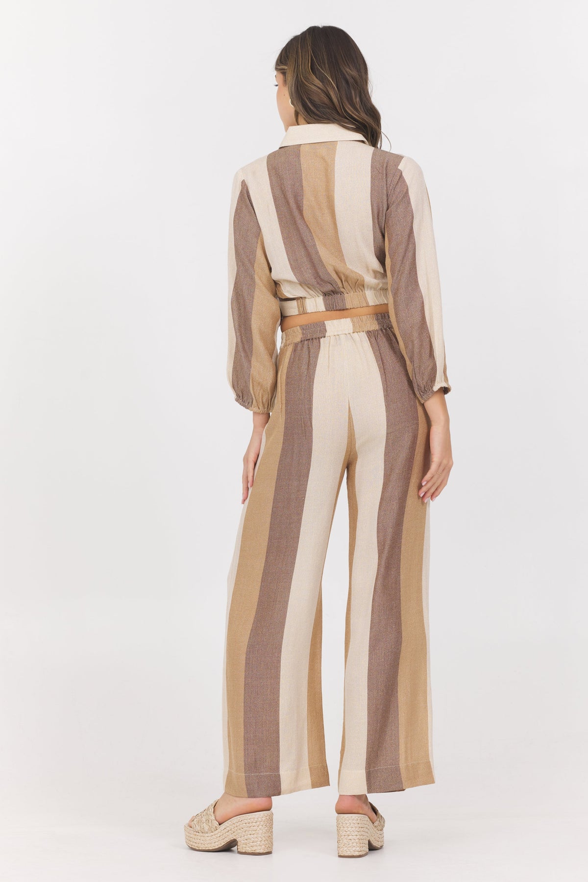 Woven Metallic Stripe Surplus Top | Vintage Havana