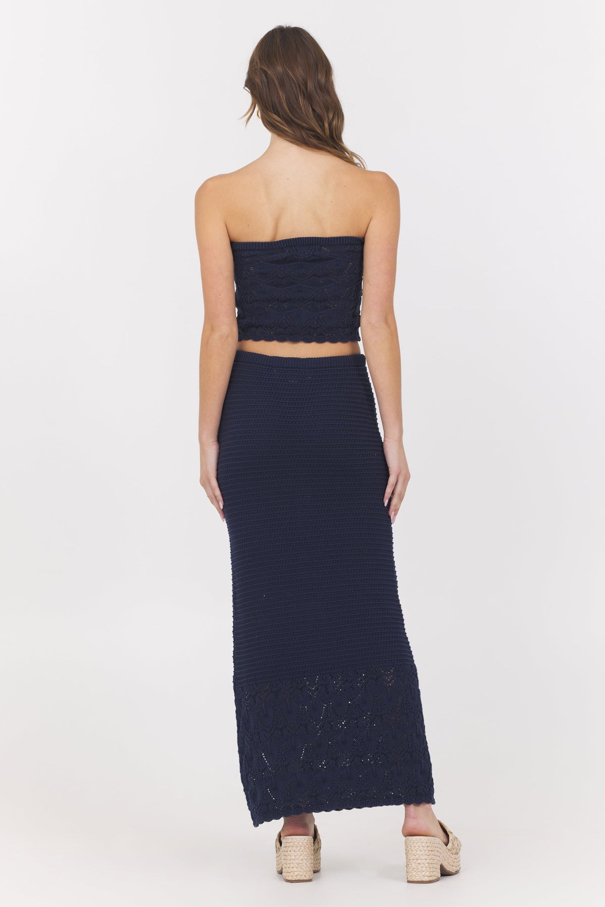 Navy Crochet Tube Top | Vintage Havana