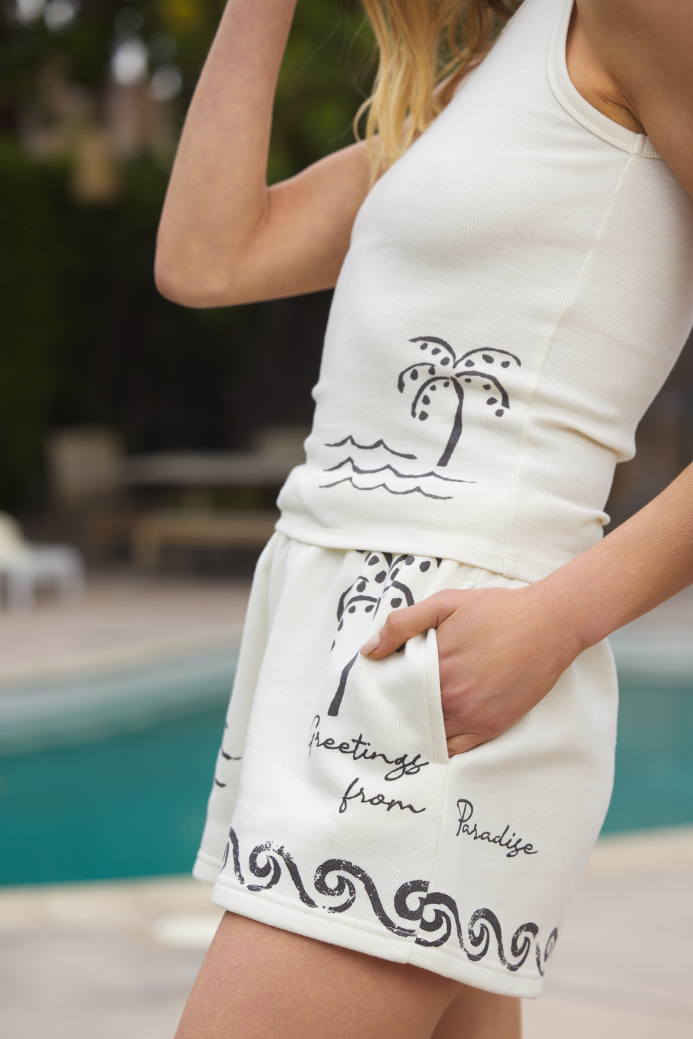 Sea Paradise Ribbed Tank Top | Vintage Havana