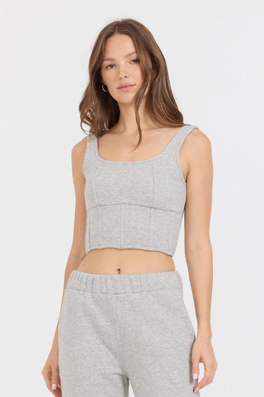 Pure Grey Fleece Corset | Vintage Havana
