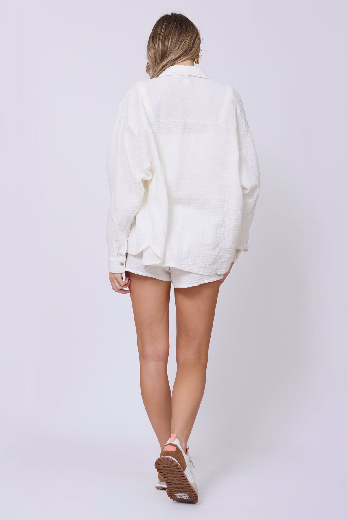 Washed White Gauze Button Up | Vintage Havana