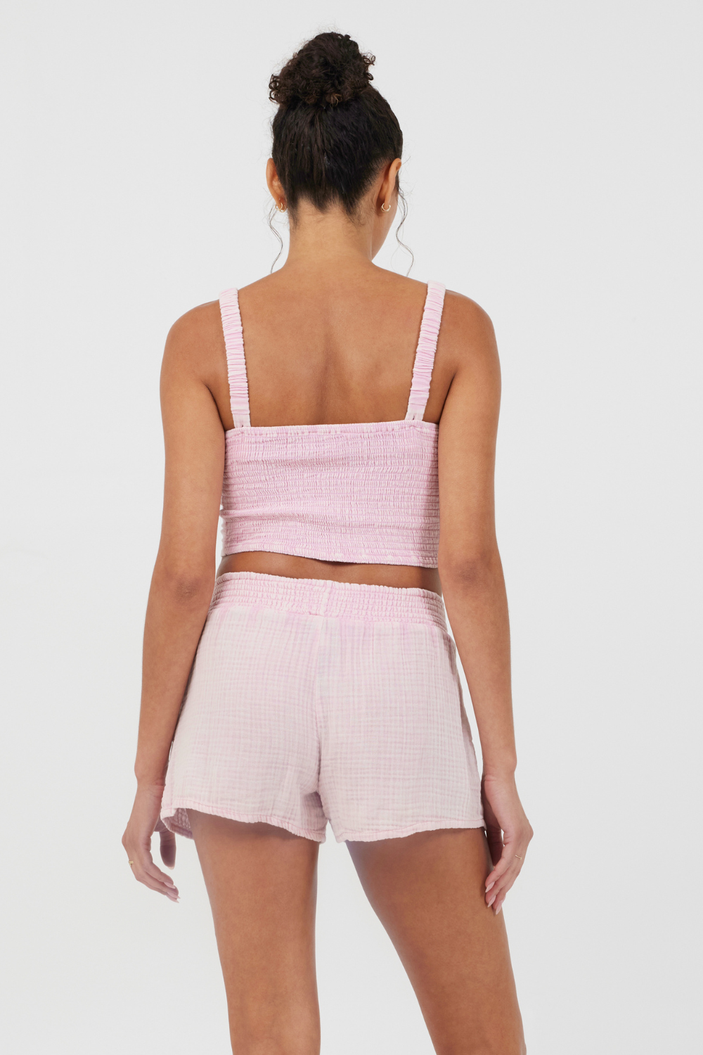 Washed Pink Gauze Cropped Tank | Vintage Havana