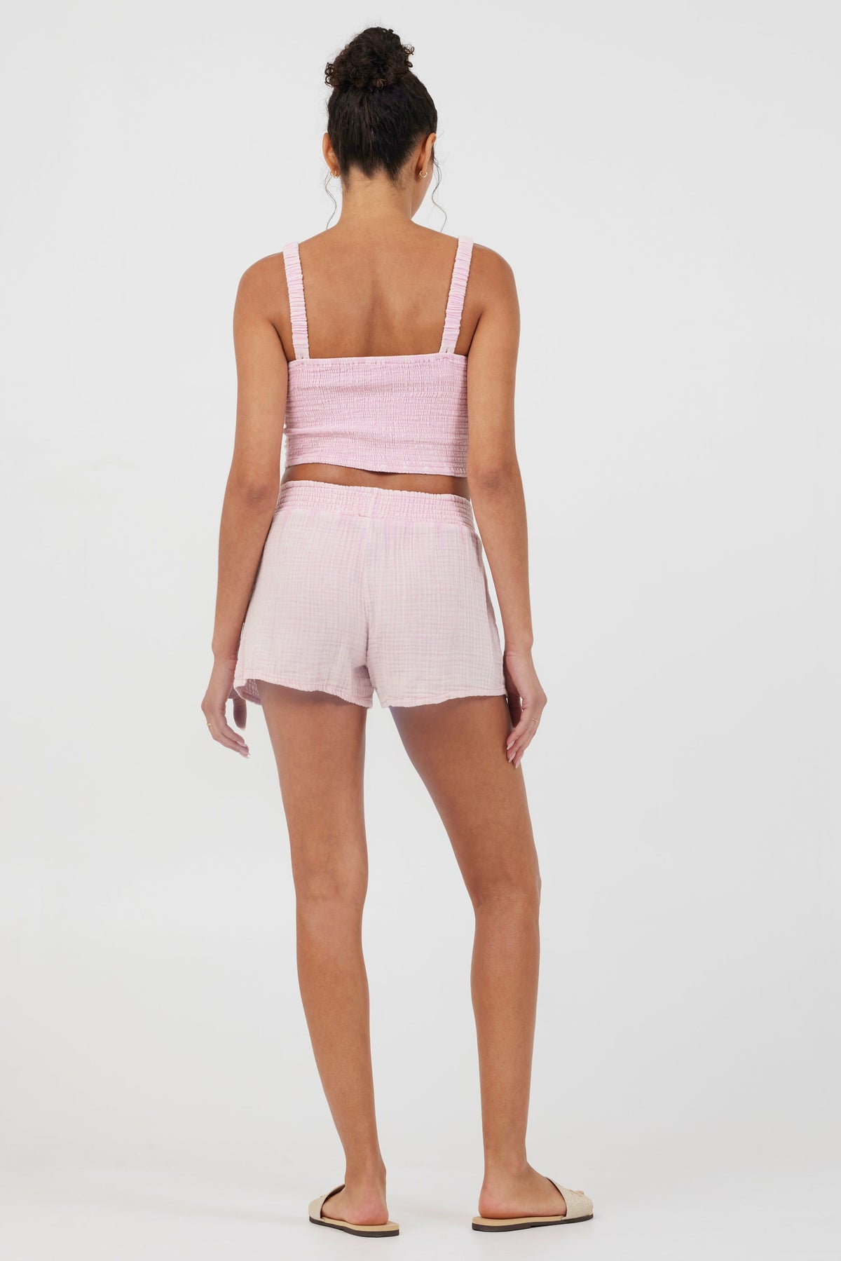 Washed Pink Gauze Cropped Tank | Vintage Havana