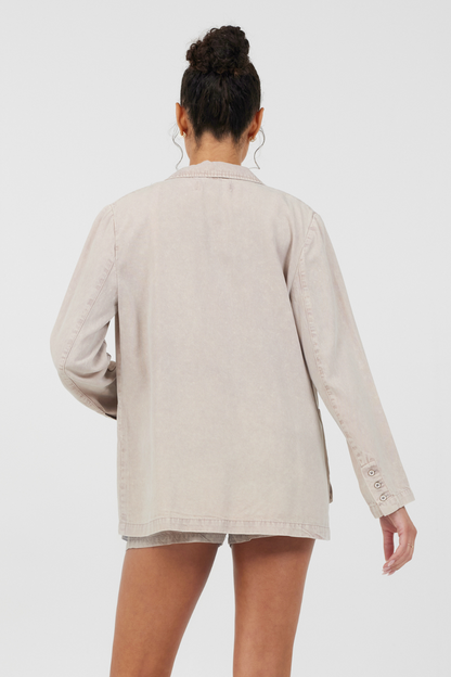 Khaki Tencel Blazer | Vintage Havana